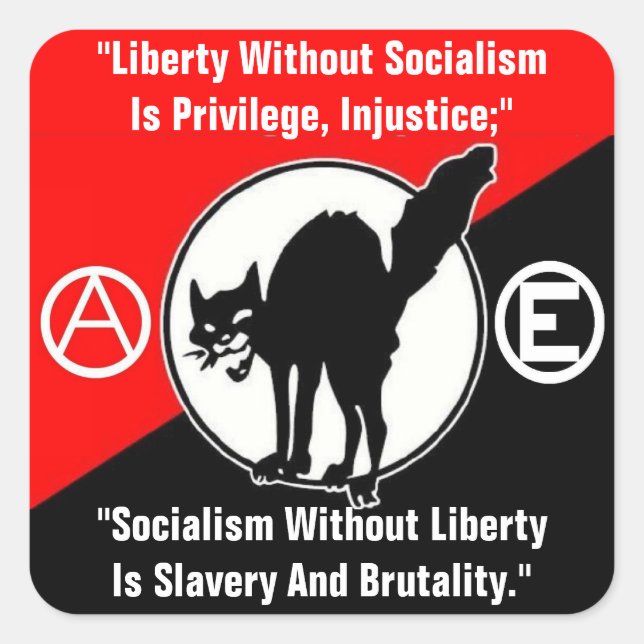 liberty without socialism square sticker (Front)