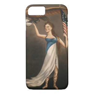 Liberty Woman Eagle American Flag USA iPhone 8/7 Case