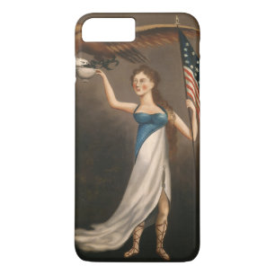Liberty Woman Eagle American Flag USA iPhone 8 Plus/7 Plus Case