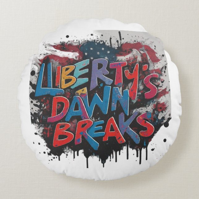 liberty's dawn breaks round cushion (Front)
