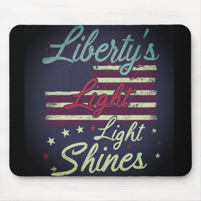 Liberty's Flame Lights Night  Mousepad (Front)