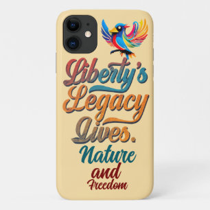 Liberty's Legacy Lives – Elegant Bird Design - iPhone 11 Case