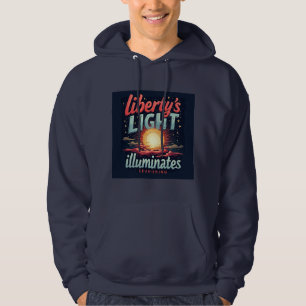 Liberty's Light Illuminates - Bold, Abstract Hoodie