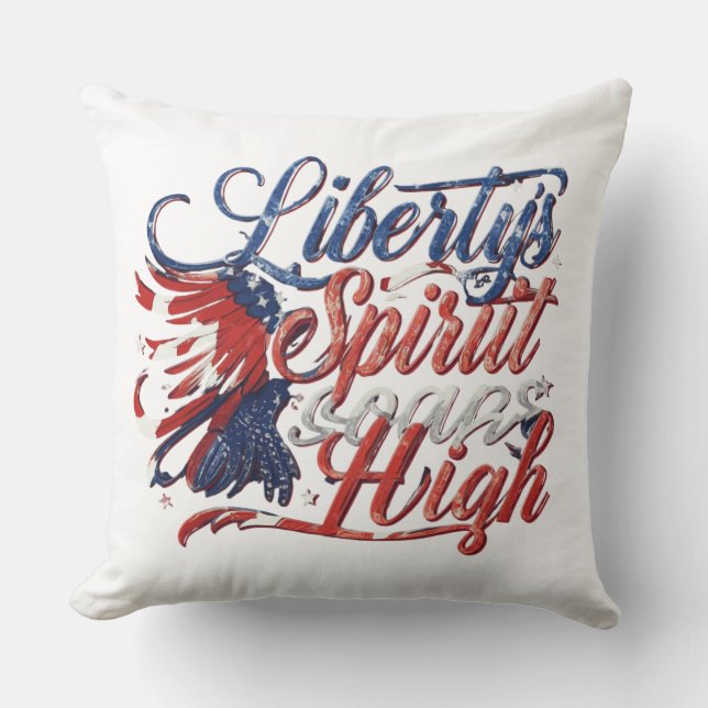 Liberty's Spirit Soars High Cushion (Front)