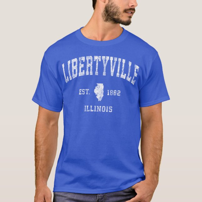 Libertyville Illinois Il Athletic Sports boy T-Shirt (Front)