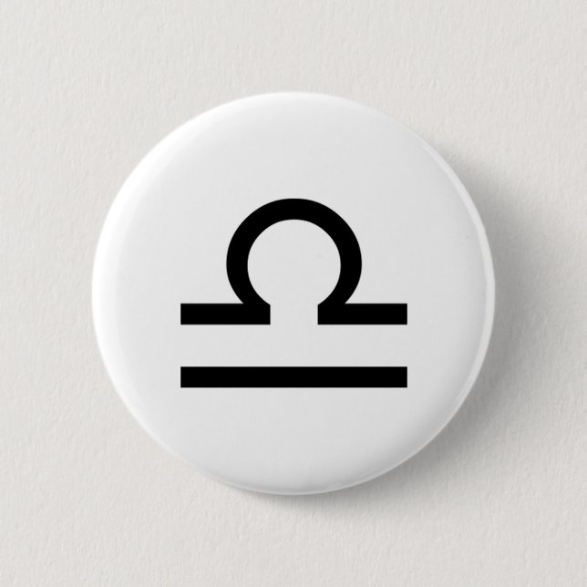 Libra 6 Cm Round Badge (Front)