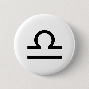 Libra 6 Cm Round Badge