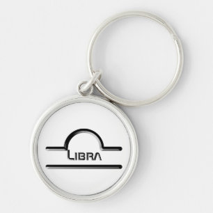 Libra, Abstract Design of the Zodiac Sign Key Ring