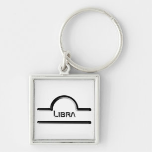 Libra, Abstract Design of the Zodiac Sign Key Ring