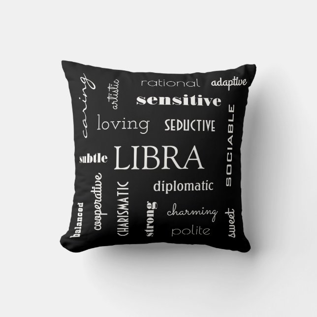 Libra Astrological Cushion (Front)