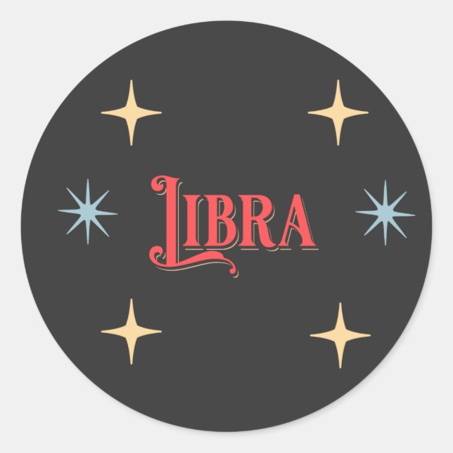 Libra Astrological Sign  Classic Round Sticker (Front)