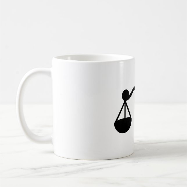 Libra Astrological Symbol Sign Coffee Mug (Left)