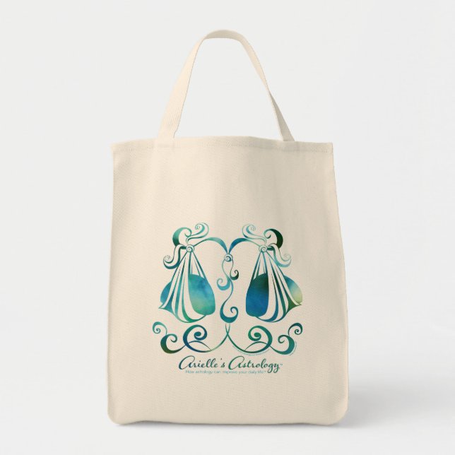 Libra Astrology Grocery Tote Bag (Front)