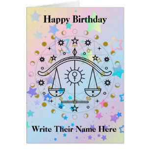 Libra Astrology Sign Birthday Card Sep 23-Oct 22