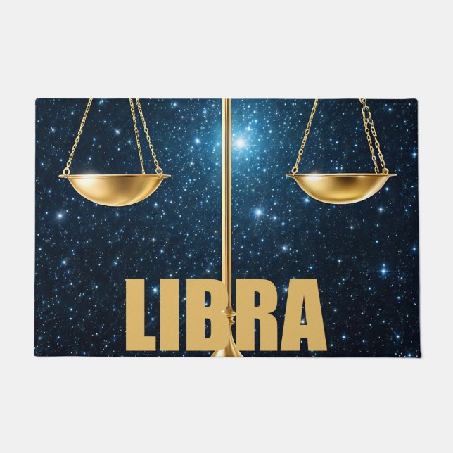 Libra astrology sign doormat (Front)