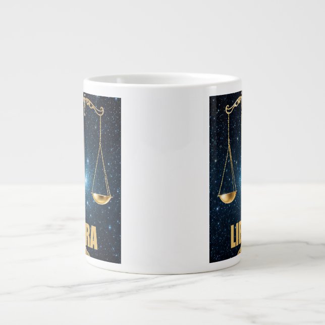 Libra astrology sign large coffee mug (Front)