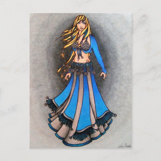 Libra Bellydancer postcards (Front)