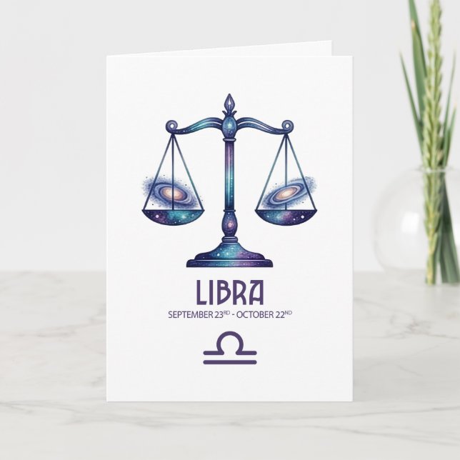 Libra Birthday Card (Front)