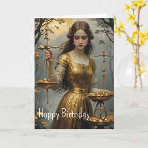 Libra Birthday Card