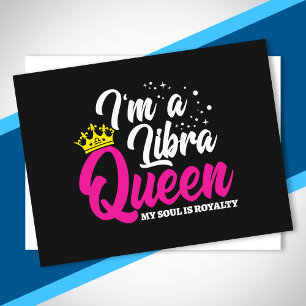 Libra Birthday Queen Astrology September October Postcard
