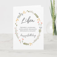 Libra Birthday Zodiac Star Sign Personalised