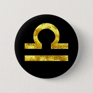 libra-black-gold-buttons 6 cm round badge