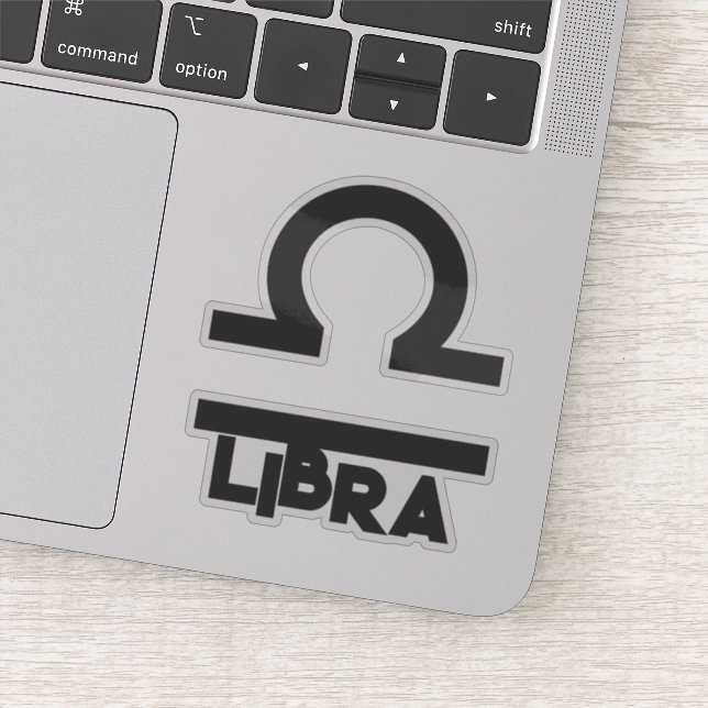 Libra Bold Zodiac Sign Horoscope Custom Text (Detail)