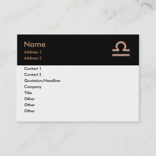 Libra Business Card (Front)