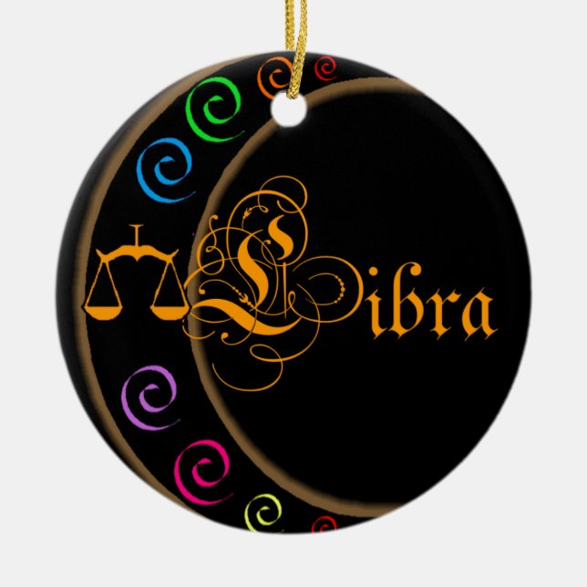 Libra Ceramic Ornament (Front)
