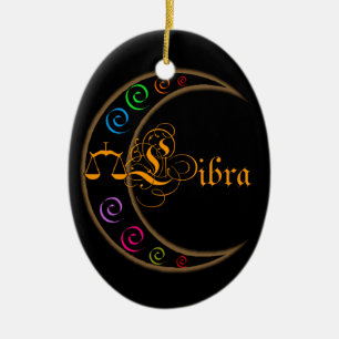 Libra Ceramic Tree Decoration