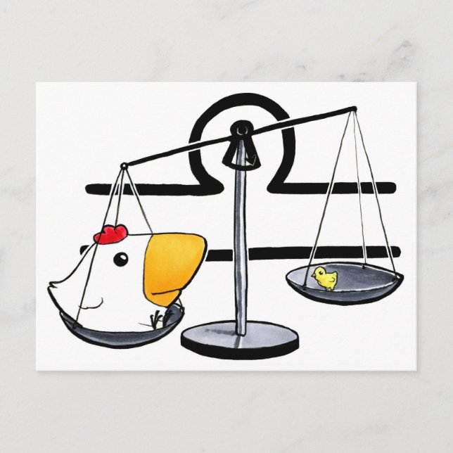 Libra Chicken Postcard (Front)