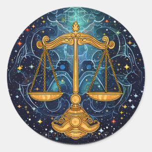 Libra Classic Round Sticker