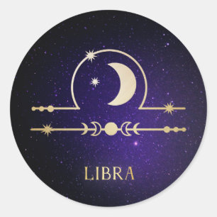 Libra Classic Round Sticker