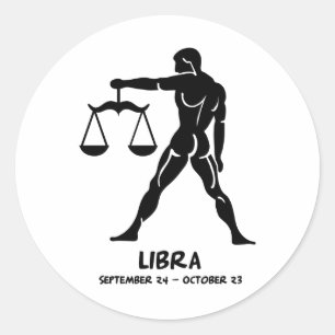 Libra Classic Round Sticker