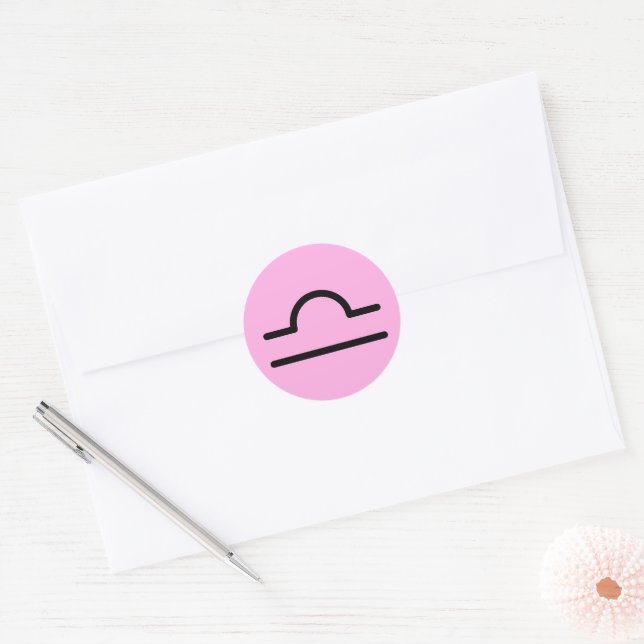 Libra Classic Round Sticker (Envelope)