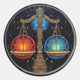 Libra Classic Round Sticker
