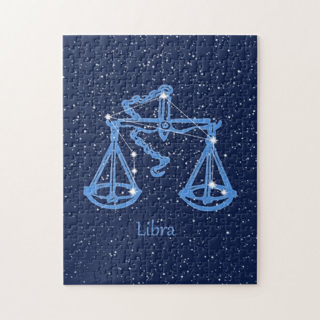 Libra Constellation and Zodiac Sign with Stars Jigsaw Puzzle (Vertical)