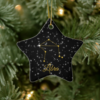 Libra Constellation Ceramic Ornament