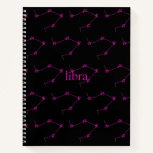 Libra Constellation Hardcover Spiral Sketchbook Notebook