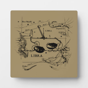 Libra Constellation Hevelius 1690 Decor Plaque