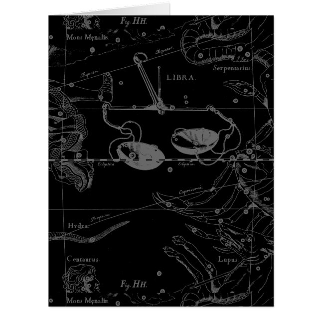 Libra Constellation Hevelius circa 1690 (Front)