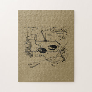 Libra Constellation Map Hevelius 1690 Decor Jigsaw Puzzle