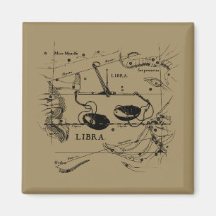 Libra Constellation Map Hevelius 1690 Decor Magnet