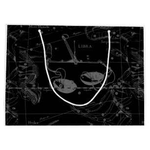 Libra Constellation Map Hevelius 1690 Sept Oct Large Gift Bag