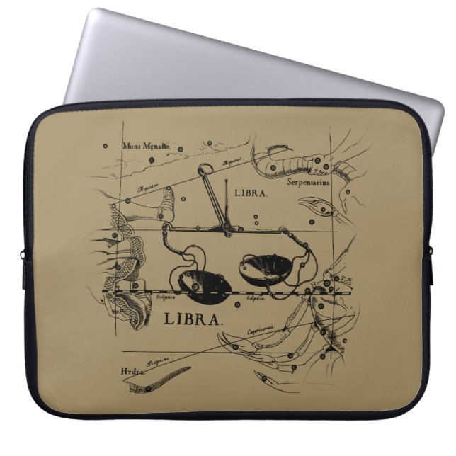 Libra Constellation Map Hevelius circa 1690 Laptop Sleeve (Front)