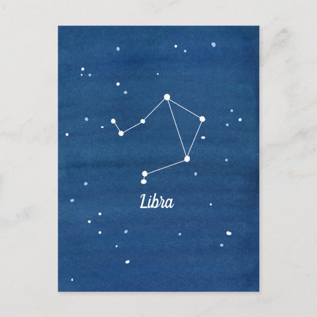 Libra Constellation Night Sky Postcard (Front)