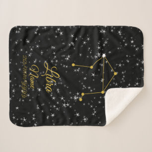 Libra Constellation Sherpa Blanket