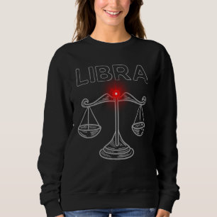 Libra Dark Astrology   Minimal Occult Zodiac Sweatshirt