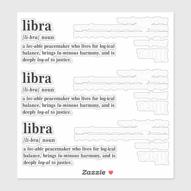Libra Definition Aesthetic Astrology Gift (Sheet)