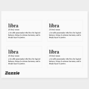 Libra Definition Aesthetic Astrology Gift Rectangular Sticker